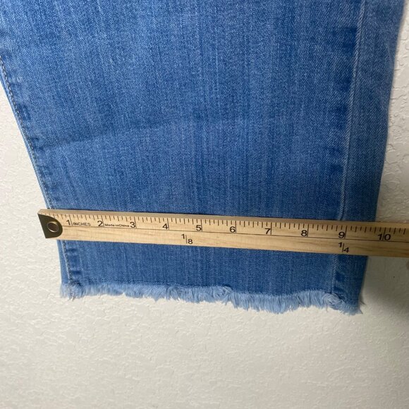 Judy Blue Cropped Flare Jeans Womens 3XL Light Wash Denim Raw Hem - Picture 11 of 14